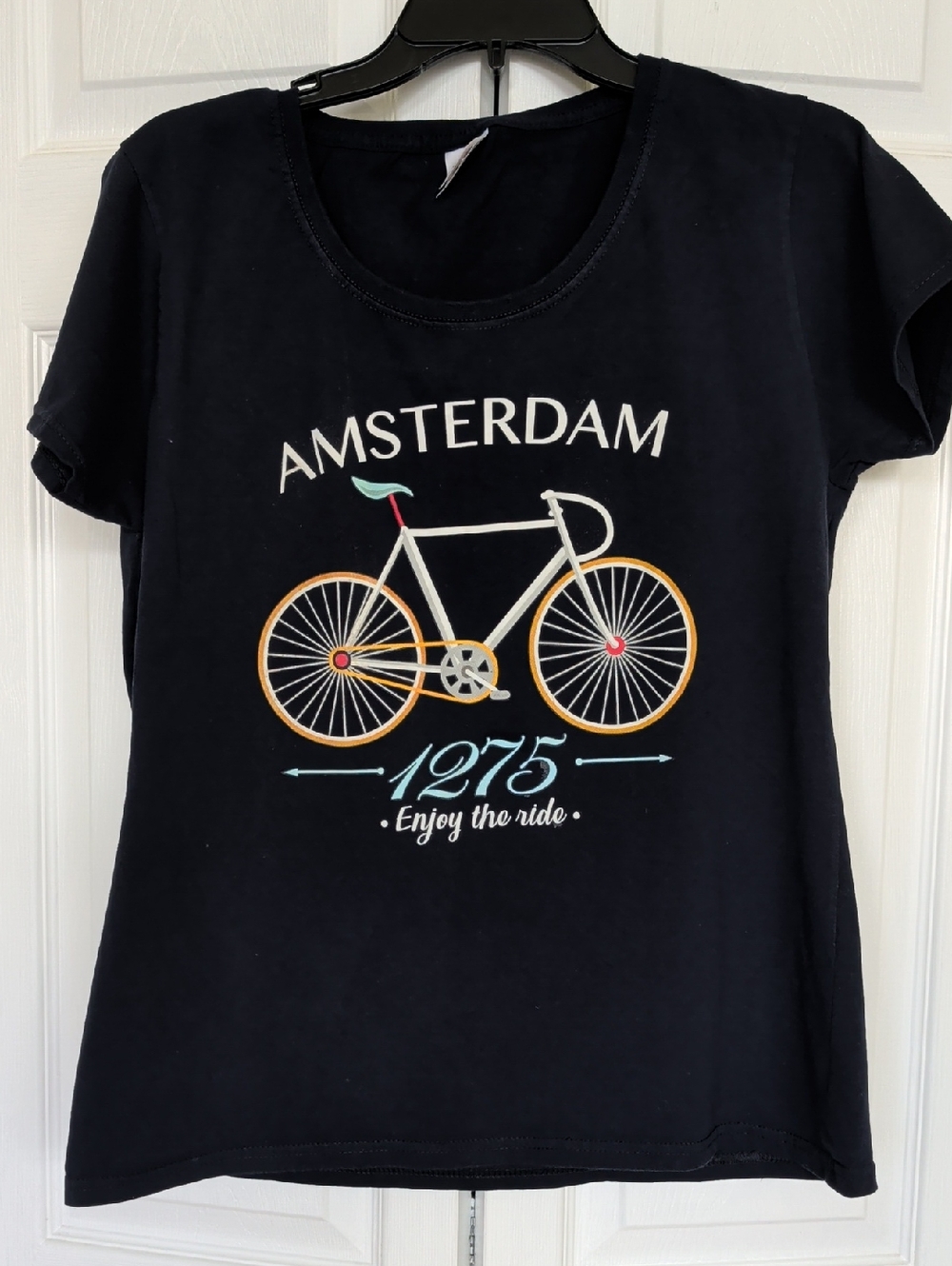 Fruit of the Loom Blue Tee with Colorful Fruit Logo